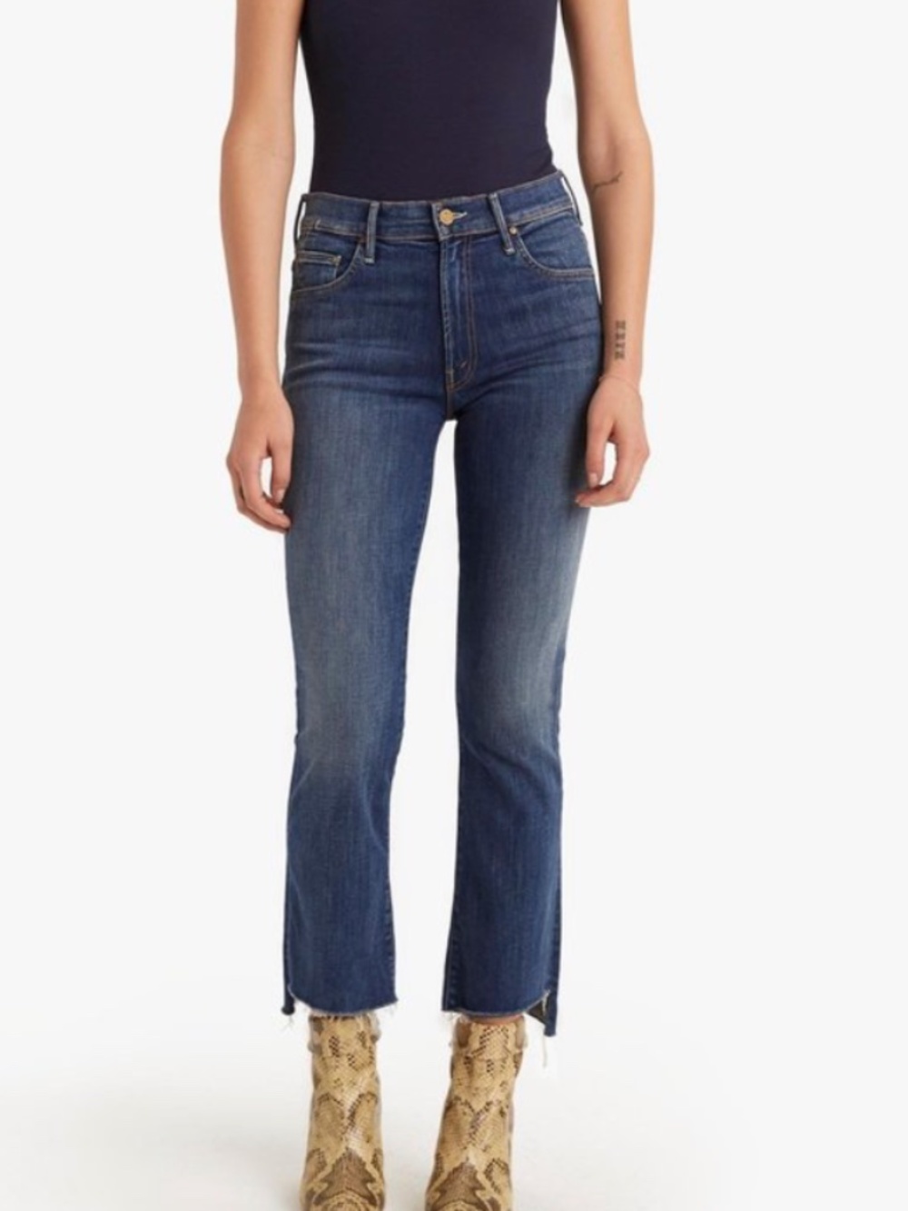 Mother sz 26 The Insider Crop Step Fray Not Rough Enough Raw-Hem Jeans